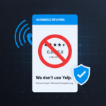 TNR Development Studio no Yelp review platform warning header image